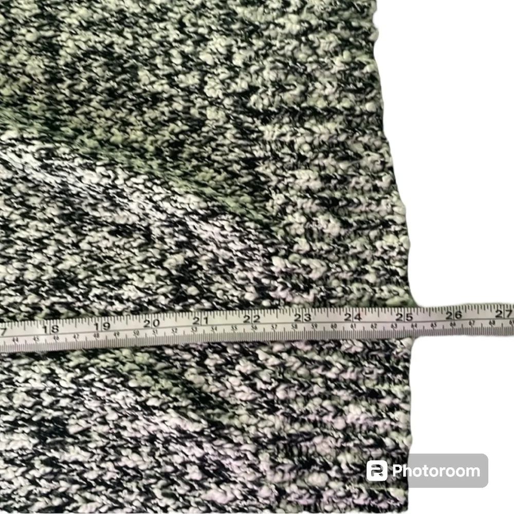 Focal Point vintage sweater 2X dolman sleeve tapestry floral pattern on blk/wht